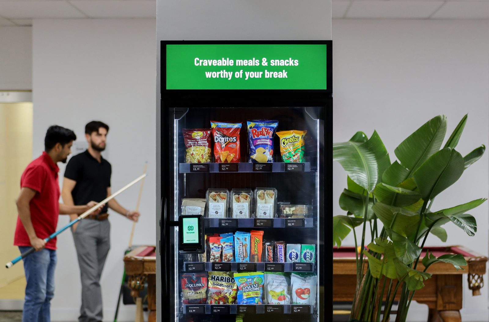 Micromart unit installed in a modern breakroom